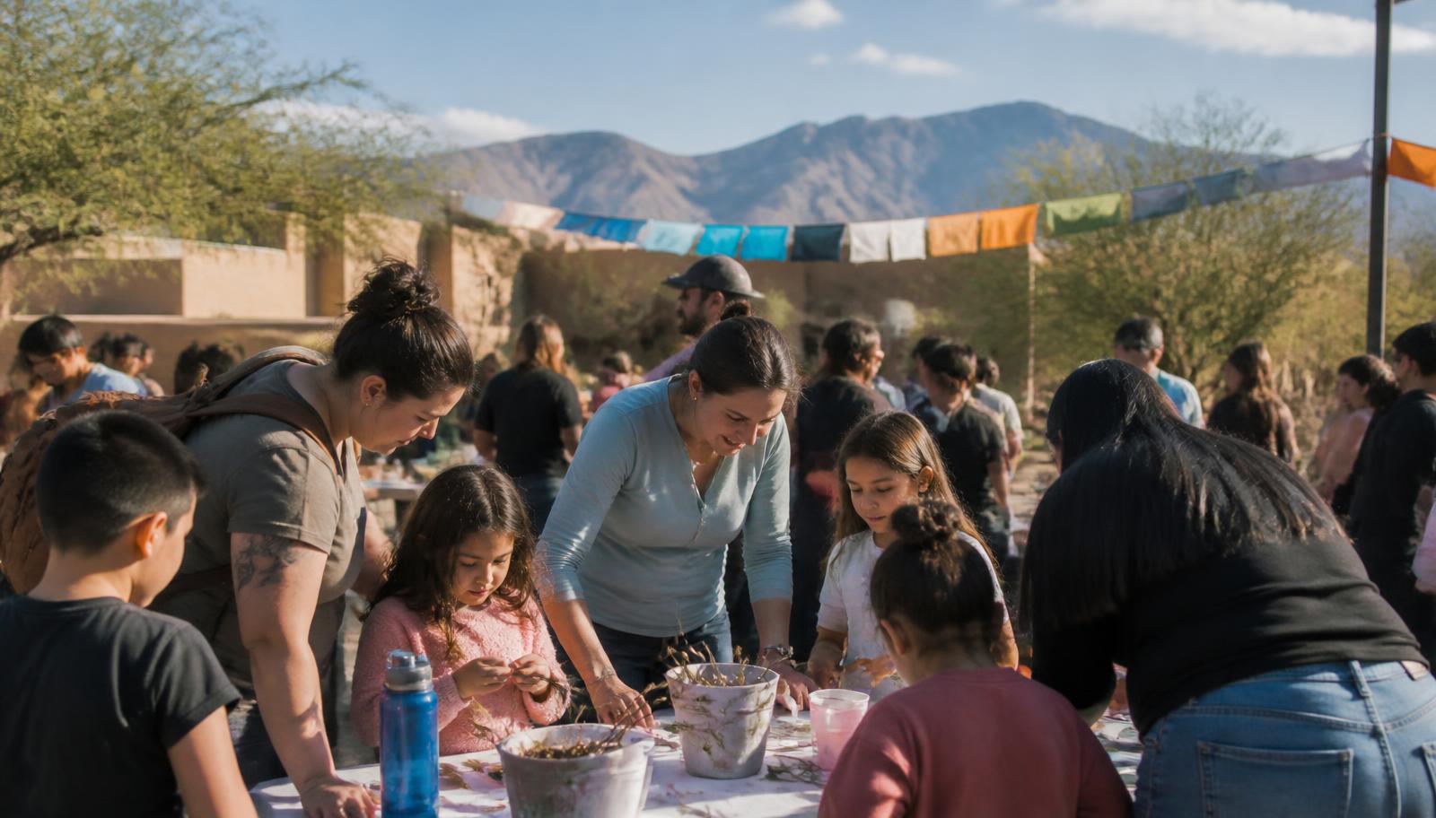A community event with families and volunteers in Arizona